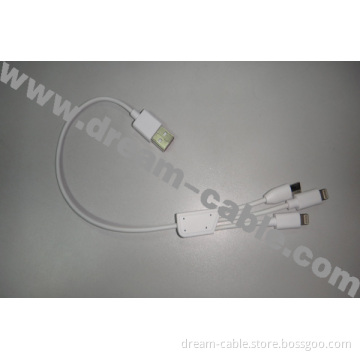 Popular 3 in 1 Data USB Cable for iPhone/Samsung/HTC/Blackberry